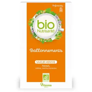 Comparateur de prix : Vitavea Infusion Ballonements Saveur Menthe Bio 20 sachets