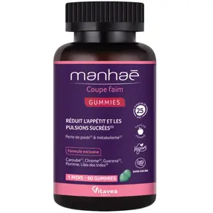 Comparateur de prix : Vitavea Manhae Coupe Faim 60 Gummies
