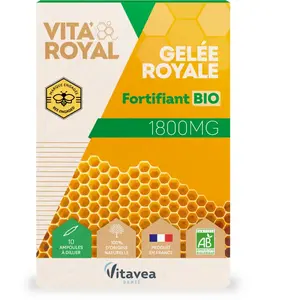 Comparateur de prix : VITAVEA Gelée Royale Bio 1800 mg haute concentration 10 ampoules de 10ml