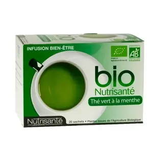 Vitavea Nutrisanté Infusion Bio Thé Vert à la Menthe 20 sachetsVendu pardocmorris