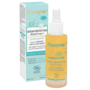 Comparateur de prix : Florame Hydratation Sérum Protection Éclat 3-en-1 Bio 30ml