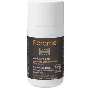 Comparateur de prix : FLORAME Homme Déodorant bille bio roll-on 50ml
