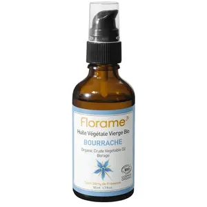 Comparateur de prix : FLORAME Huile végétale vierge bio bourrache flacon pompe 50ml