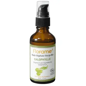 FLORAME Huile végétale vierge bio calophylle flacon pompe 50ml pas cher