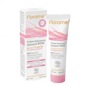 Florame crème hydratante apaisante riche 50ml pas cher