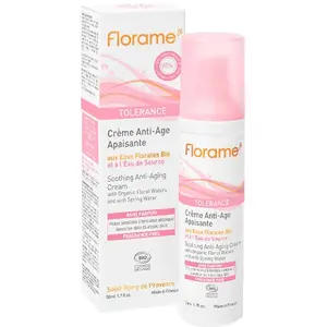 Florame Crème Anti Age Apaisante Bio Tolérance 50ml Florame