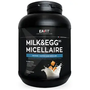 Comparateur de prix : Eafit Milk & Egg 95 Micellaire Goût Caramel 750g
