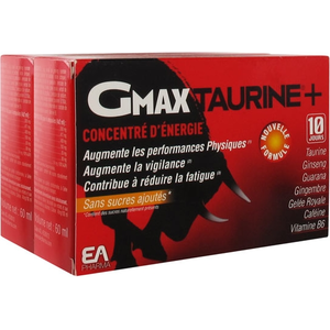 Laboratoire des Granions Ea Pharma gmaxTaurine 30 Ampoules Lot De 2 pas cher