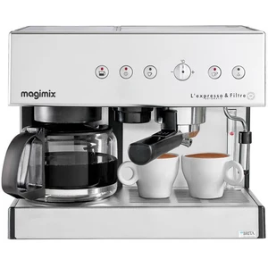 Cafetière Expresso et filtre automatic chrome mat 1,4 L 11423 Magimix pas cher