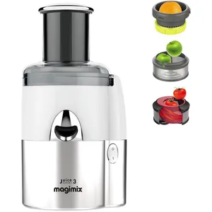 Extracteur de jus MAGIMIX 18085F Juice Expert 3 Chrome et Blanc TU pas cher