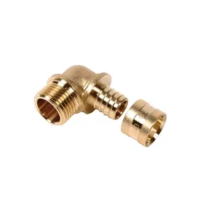Raccord PER coudé 90° à glissement - M 1/2' - Ø 12 mm - PB Tub pas cher