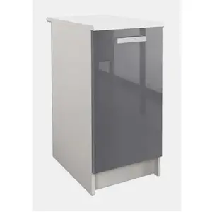 START Caisson bas de cuisine L 40 cm - Gris brillant pas cher