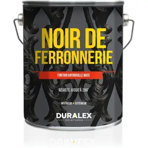 Finition antirouille mate Noir de Ferronnerie 1L - DURALEX - 108100603 pas cher