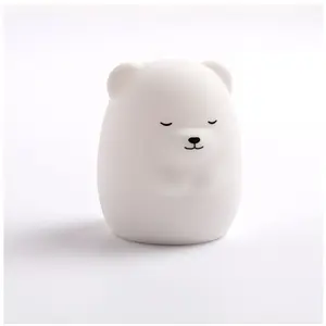 Veilleuse silicone ours BLANC Maïka pas cher