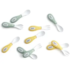 Lot de 5x fourchette + cuillière MULTICOLORE Formula Baby pas cher