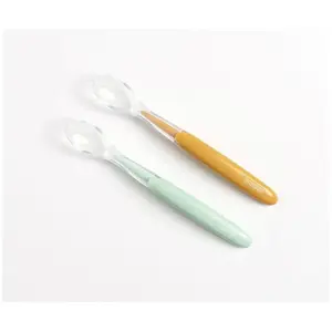 Cuillères à Embout Souples - MAÏKA - Lot de 2 - Vert-Ocre - À partir de 4 moisVendu paraubert