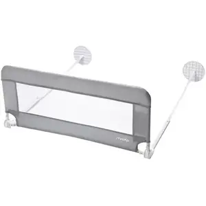Barrière De Lit Enfant Portable - Gris 120 X 45 Cm - Barrière De Lit - Barrière De Sécurité