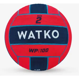 BALLON WATER POLO WP100 TAILLE 2 ROUGE BLEU - WATKO pas cher
