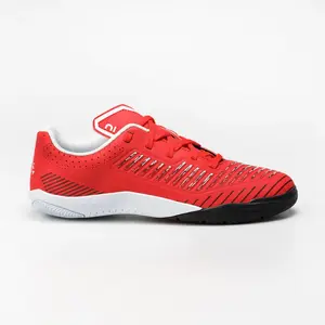 Chaussures de Futsal enfant GINKA 500 Futsal JR Rouge Noir - KIPSTA pas cher
