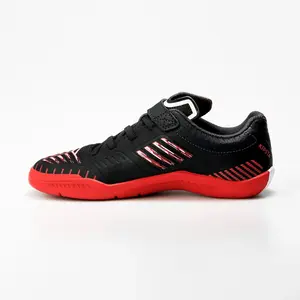 Chaussures de Futsal enfant GINKA 500 Noir Rouge - KIPSTA pas cher