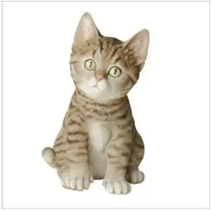 RIVIERA Chaton assis gris 20cm pas cher
