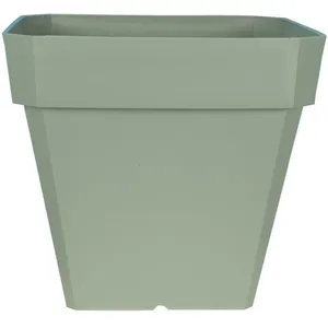 Riviera Bac a fleurs carré SOLEILLA - Plastique - 50x50 cm - Vert argile