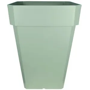 RIVIERA Bac a fleurs carré SOLEILLA - Plastique - Hauteur 53 cm - Blanc pas cher