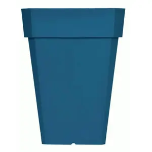 Comparateur de prix : Riss Bac à fleurs carré RIVIERA SOLEILLA - Plastique - Hauteur 53 cm - Bleu