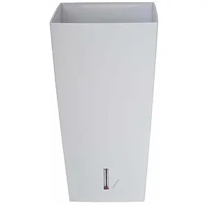 Comparateur de prix : Riviera - Pot en plastique carré avec réserve d'eau 52 cm Eva Blanc