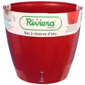 RIVIERA Bac à réserve d'eau - Rond - Ø 36 x H 33 cm - Rouge pas cher