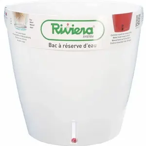 RIVIERA Bac à réserve d'eau - Rond - Ø 36 x H 33 cm - Blanc