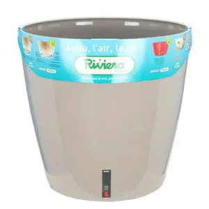 RIVIERA Pot rond Eva New en plastique - Ø 31 cm - 14,5 L - Taupe