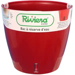 Riviera Pot de fleur à réserve d'eau Eva new - Rouge - 46x45cm pas cher