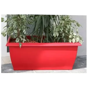 RIVIERA Jardinière Evolution - 80 x 40 x H 32 cm - 64 L - Rouge