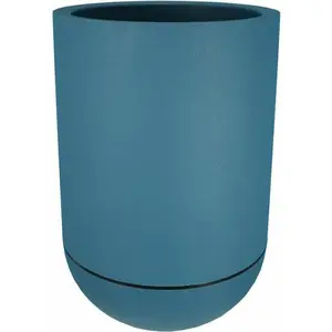 Comparateur de prix : Riviera - Bac à fleurs rond GRANIT TULIPE - Plastique Ø 40 cm - Bleu