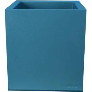 Comparateur de prix : Bac à fleurs carré RIVIERA GRANIT - Plastique - 40x40 cm - Bleu