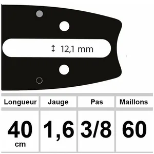 Comparateur de prix : Guide OZAKI 40 cm 3/8 1,6mm