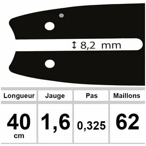 Comparateur de prix : Guide OZAKI pro steel adaptable pour STIHL coupe 16" - 40cm