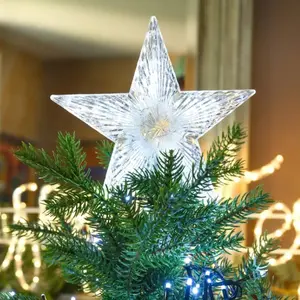 Etoile de sapin lumineuse - blanc chaud pas cher