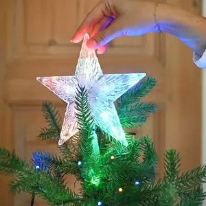 Etoile de sapin lumineuse - multicolore pas cher