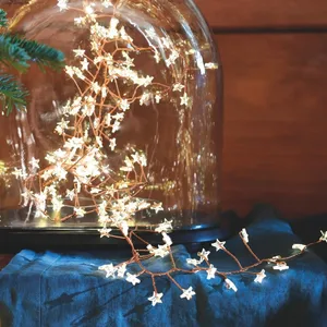 BLACHERE ILLUMINATION Guirlande lumineuse micro LED boa avec étoiles fonctionne avec des piles pas cher