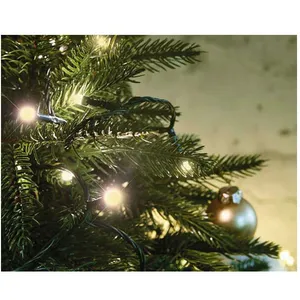 Blachere Illumination Flicker Light Brillant Led Opaque31v - L:8m - 128 Super Brillante Le D Blanc Chaud - Câble Vert pas cher