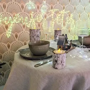Bougie led tronc d’arbre blanc chaud effet flamme pas cher