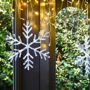 Motif flocon acrylique led blanc pur micro-led pas cher