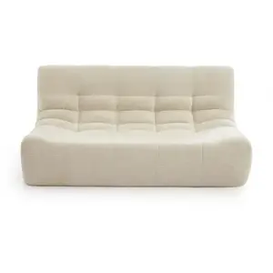 Sorelh Banquette modulable 2 places tissu chenille écru pas cher