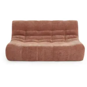 Sorelh Banquette modulable 2 places tissu chenille terracotta pas cher