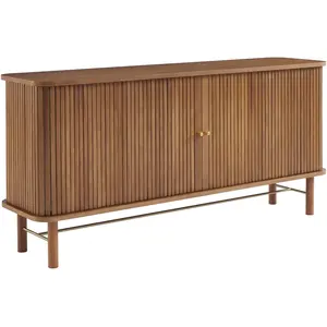 Sorelh Buffet frêne foncé portes tambour pas cher