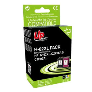 Pack UPrint compatible HP 62 XL 2 cartouches