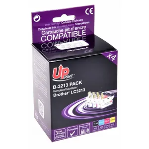 Uprint Compatible BROTHER LC-3213 Pack Cartouches - Noir et Couleurs