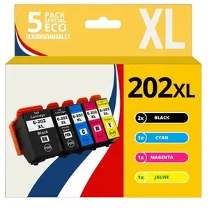 Comparateur de prix : 123CONSOMMABLES - 202XL - Pack cartouches d'encre Compatible avec Epson 202 XL 2